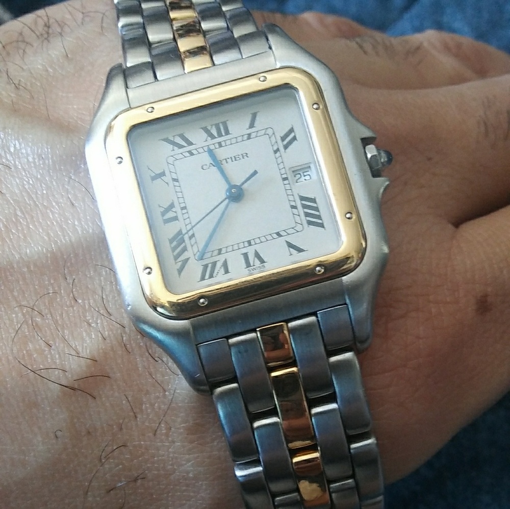 Mens or Lady large Cartier Panther quartz watch